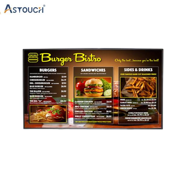 OEM / ODM Indoor Advertising Player Manu Information Kiosk 65 Inch Temperature