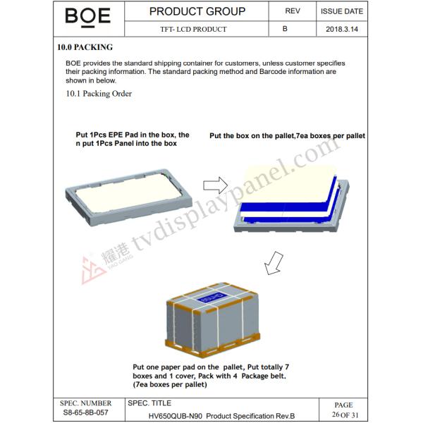 BOE HV550QUB-N8D Hisense Lcd Panel Multifunctional 55 Inches