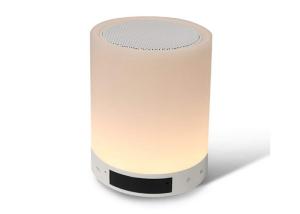LED Color Changing Bluetooth Speaker Alarm Clock USB Port + FM Radio + Touch Sensor