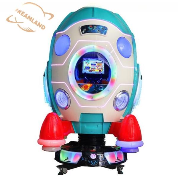 Dreamland New Coin Operated Children Rotating Kiddie Rides Happy Elevating Spacecraft Game Machine