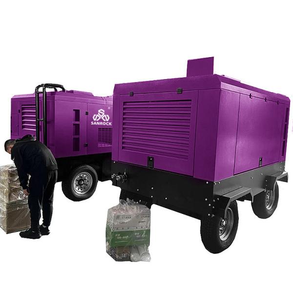 Portable Rotary Screw Type Air Compressor High Efficiency Screw Air Compressor Small Air Compressor Machine