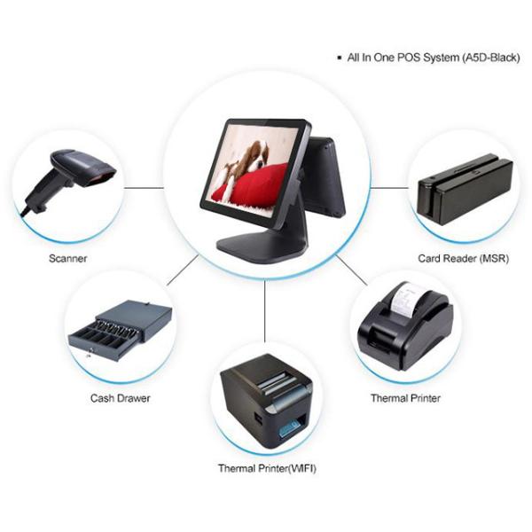 Fanless 12" Customer Display All In One Pos Pc For Small Business POS2119