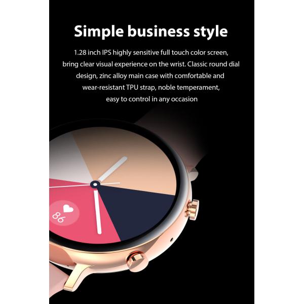 Remote Control Full Touch Screen Smartwatch Zinc Alloy Middle Frame For NFC