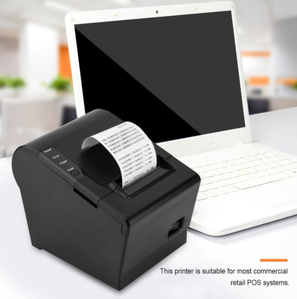 RS232 High Speed Laser Printer 80mm Desktop Label Printing Machine