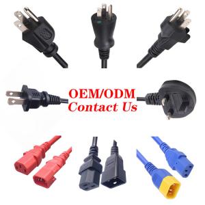 Quality US/Canada  Approved NEMA 5-15P 3 Pin Prong Plug To C13 Plug US Power Cord for sale