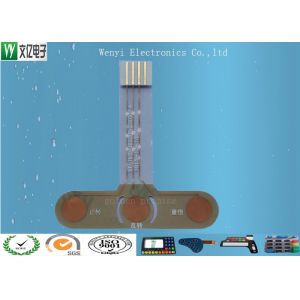 3 Key FPC Capacitive Touch Circuit , Waterproof Flexible Membrane Switch