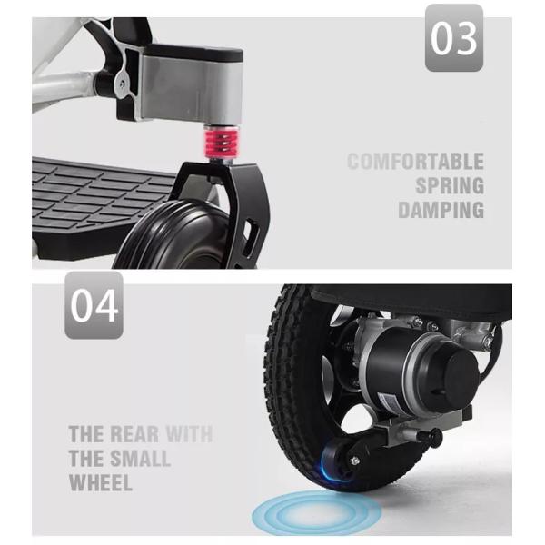 Lithium Battery Lightweight Electric Wheelchairs Folding Fully Automatic Breathable