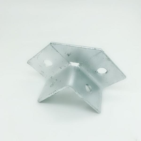 Galvanized Steel Stamping Welded Angle Connector Bracket Single Side Connection