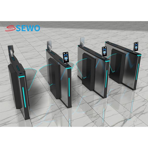 Buy Pedestrian Access Control Turnstile Gate , Fully Automatic Flap Gate Barrier at wholesale prices