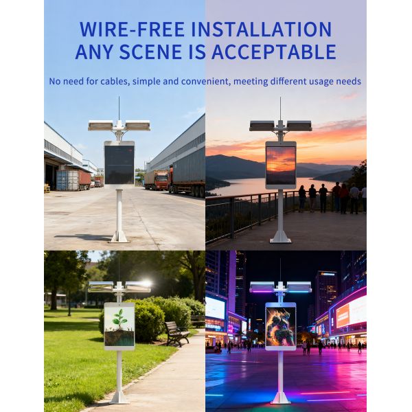 Energy Saving Solar LED Display with Remote Content Management and Front Service Modular Installation