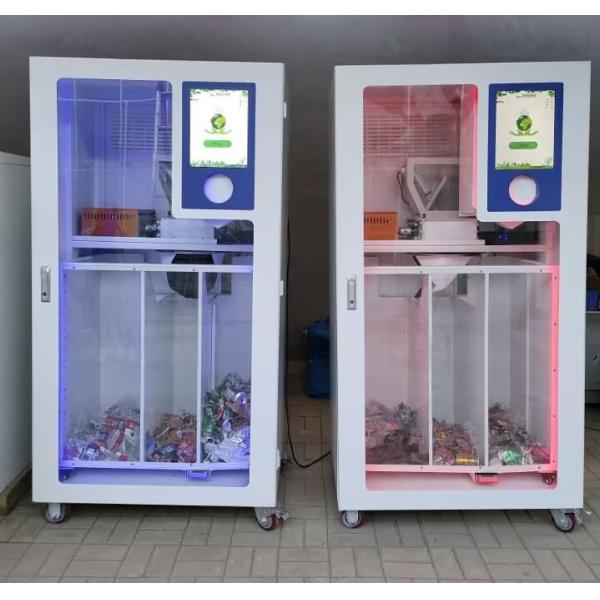 3in1 Tin can / aluminum can/ pet bottle Reverse Vending Machine With compactor