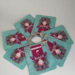 Matt Plastic Face Mask Packaging Holographic Tear Notch With Laser Line Zipper