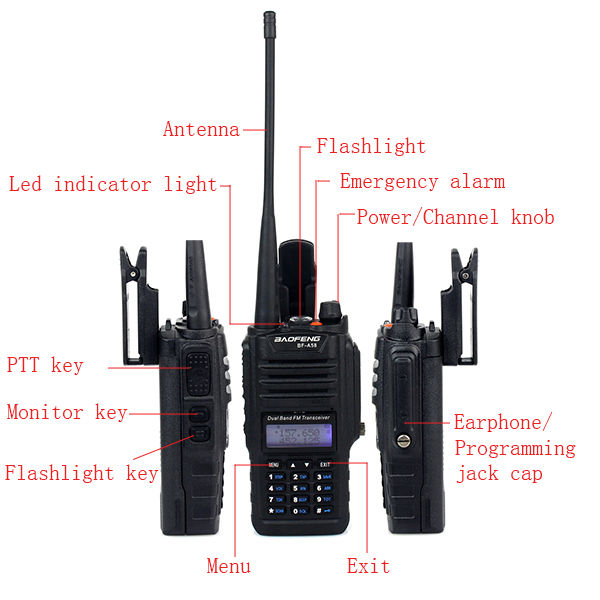 Waterproof BF-A58 Walkie Talkie VHF