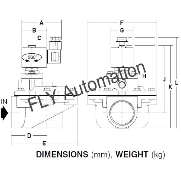 24VDC SCG353A047 1.5 Inch Pulse Jet Valves
