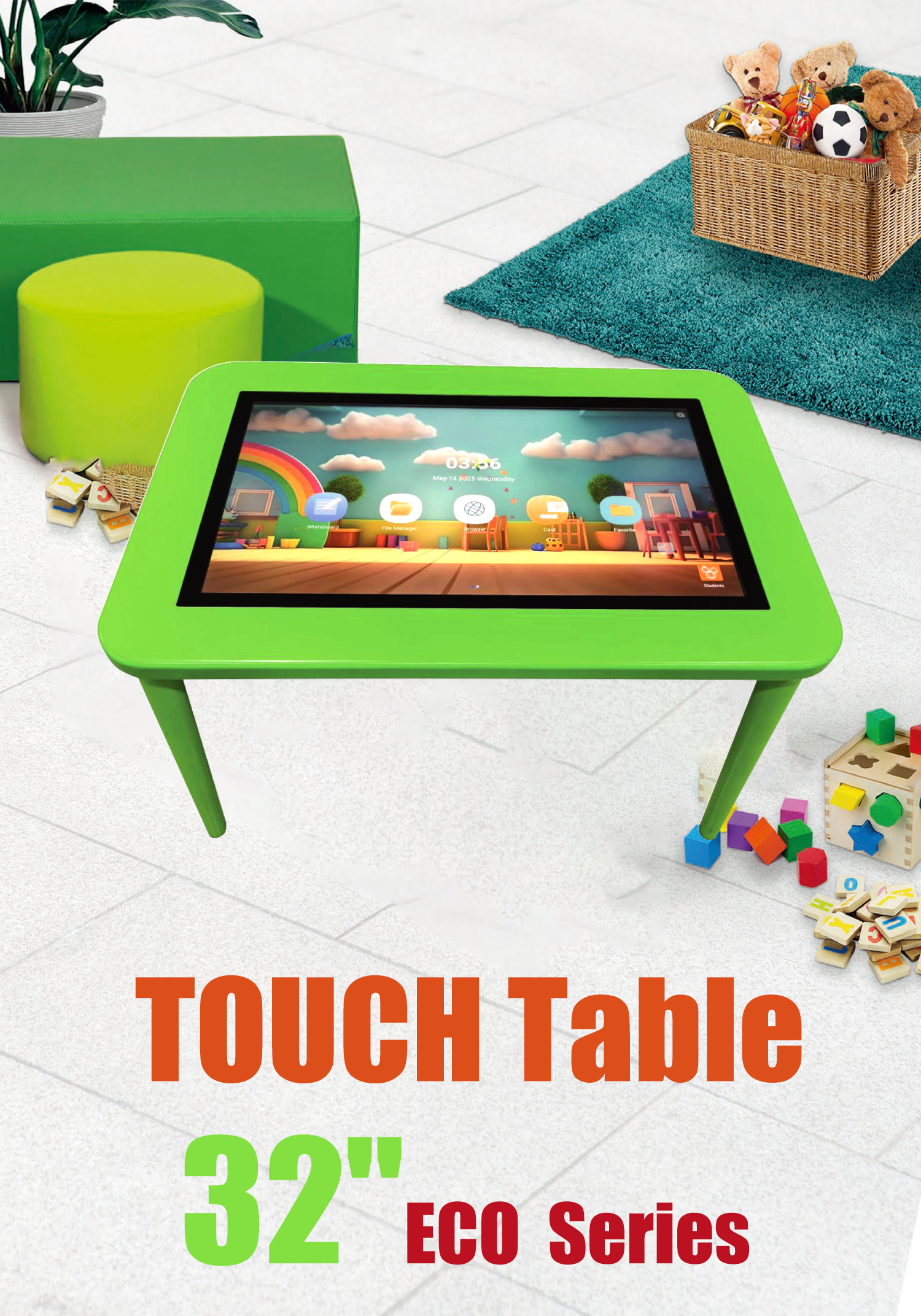 Digital Kids Games Interactive Touch Table Wall Toy 32"