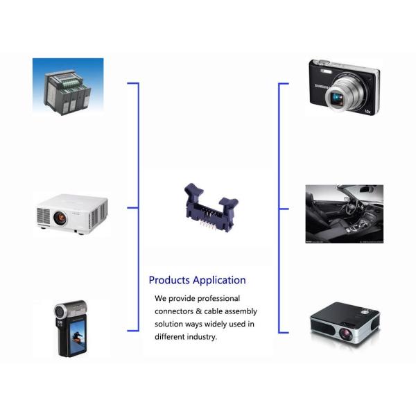 2.00 Mm PCB Wire To Board Connectors DIP Type With Latch PBT Material