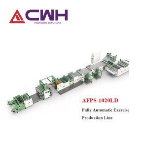 CE Book Production Line For Staple Binding Exercise Book Flexo Print 1 / 2 / 3 /