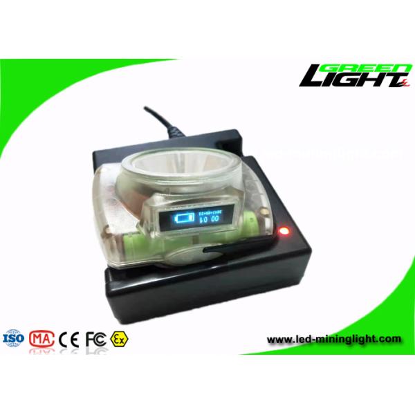 6800mA Waterproof Rechargeable LED Mining Headlamp 232lum 13000Lux Smart OLED Display