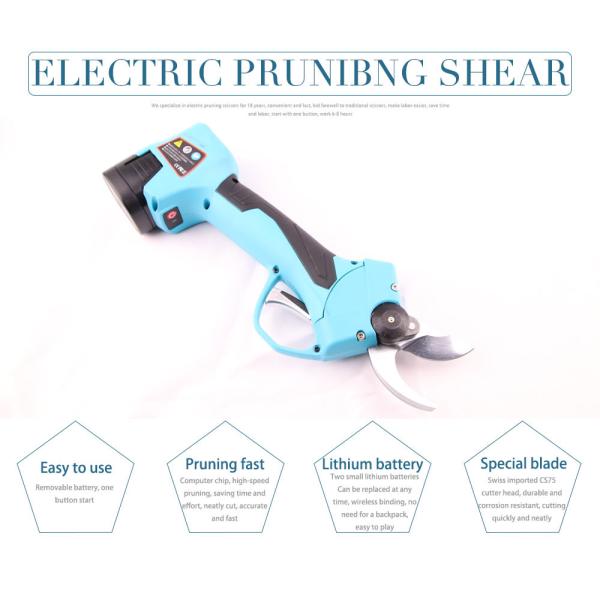 16.8V 2.5CM Battery Orchard Pruer Electric Pruning Scissors Shears with Finger Protection