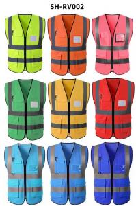 Quality Knitted Fabric Construction Custom Safety Vest High Visibility Jacket Clothing Reflectiv for sale