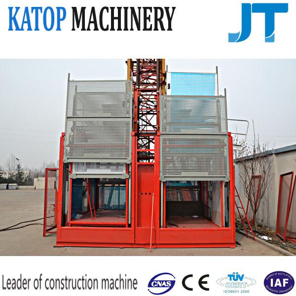 Buy Power frequency high work effiency 2t load double cage hoist SC200/200 for construction lifting at wholesale prices