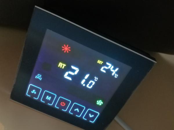 Buy 3/2 Way Valve Control Fan Coil Unit Thermostat With Colorful LCD Display at wholesale prices