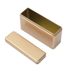 China Custom Rectangular Tin Can Containers Electroplate Gift Tin Plate Box on sale