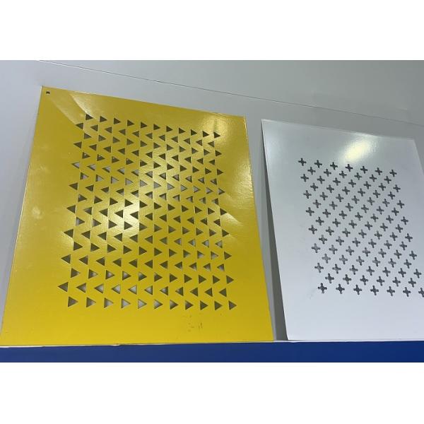 Black punched metal sheet Oblong or Square Hole Pattern