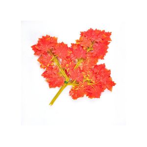 Quality Home Small 60cm 25 Leaves Red Artificial Maple Leaves for sale