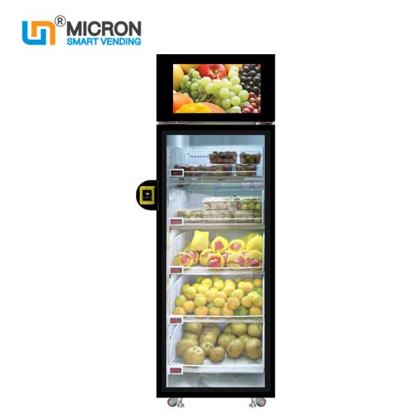 Buy Smart Fridge grab and go Vending Machine With Electrical Lock card reader to open the door fruit and vegitable at wholesale prices