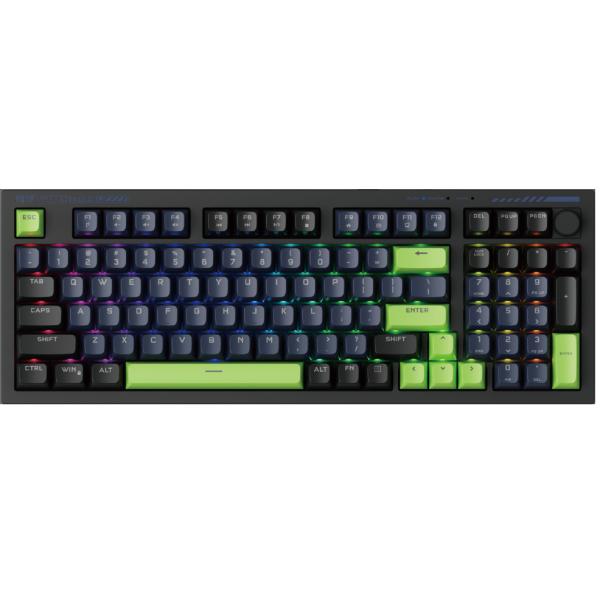 ETEK 97-Key Mechanical-Feel Wired Keyboard with Detachable USB Type-C and 10M Click Life for Durable Performance