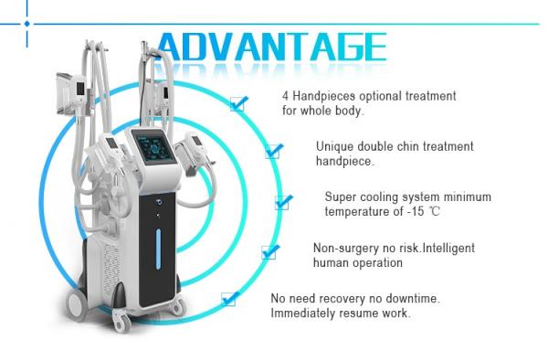 CE / FDA approved safety 4 cryo handles beauty machine slimming vertical cryolipolysis fda
