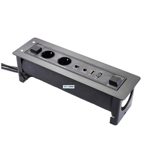 Oxidize Recessed Furniture Power Strip Flip Up Outlet Meeting Table Socket