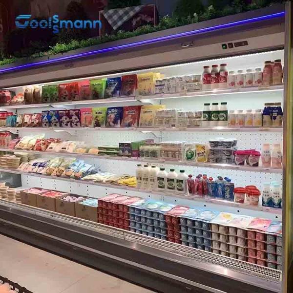 Buy 800L Multideck Open Chiller Supermarket Adjustable Layers Vegetable Display at wholesale prices