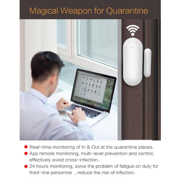 Tuya Smart App Notification Remote Control Wifi Magnetic Door Sensor
