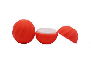 Quality Empty Egg Shape Glossy Lipstick Container 7g Plastic Round Ball Lip Balm Tube for sale