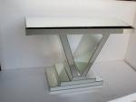 Hotel Lobby Mirror Console Table Sets , Beveled Edge Mirrored Sofa Table In