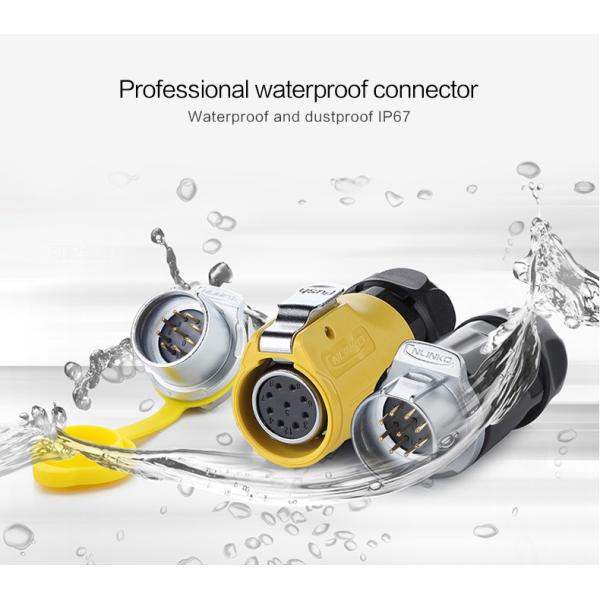 LP20 9pin Circular Signal Connector with IP65/IP67 Waterproof PBT Material Auto Connector