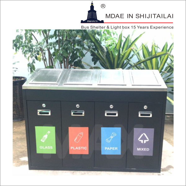 ISO14001 Community Rectangular Outdoor Trash Cans