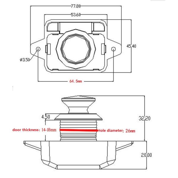 Caravan Lock without key for Cupboard push lock with latch push button cabinet latch