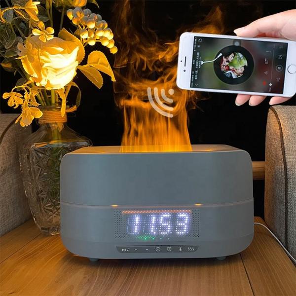 HOMEFISH 400ml Bluetooth Alarm Clock Aroma Diffuser Ultrasonic Smart Humidifier DC 24V