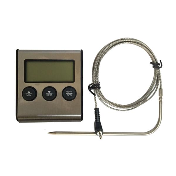 Stainless Steel Shell Digital Wine Thermometer High Temperature Alarm With Timer