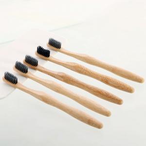 China 4pcs Eco Bamboo Toothbrush Sustainable 19cm Length Engraved Logo on sale
