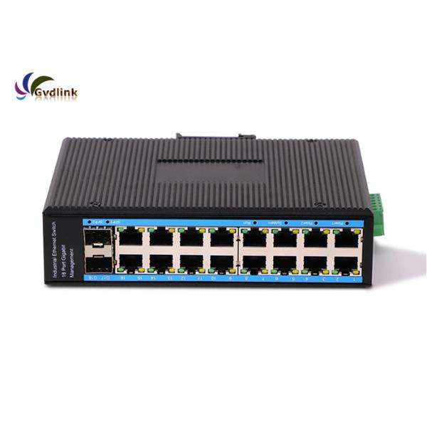 DC12V 1000mb/S 16 Ethernet Port Fiber Optic POE Switch