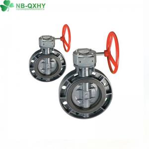 Quality Flange Connection Form DIN/BS/ANSI PVC Gear Type Butterfly Valve for Easy Installation for sale