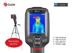 RoHS 1.2m away LCD Display Handheld Infrared Thermal Scanner