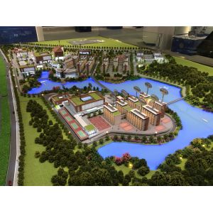 University Campus Models 1:100 Architectural Model With Detailed Facilities