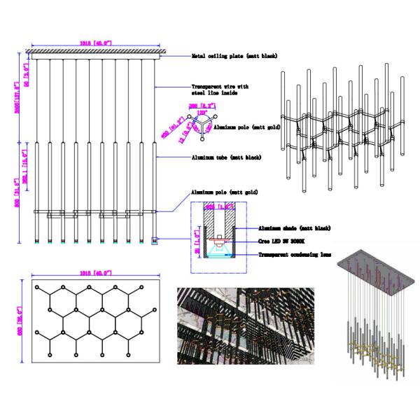 LED 3W Customized Pendant Lamp Modern Matte Black Pendant Light Rustproof