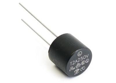 Buy 8.5x7.2mm SR-5-2A-AP Subminiature Sized Round Plastic Time-lag Micro Fuse SRT1200A T2A250V With Lead Spacing 5.08mm at wholesale prices