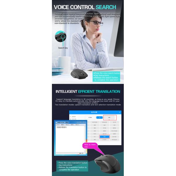 Intelligent Wireless Computer Mouse Smart Voice Controlled With 25 Languages